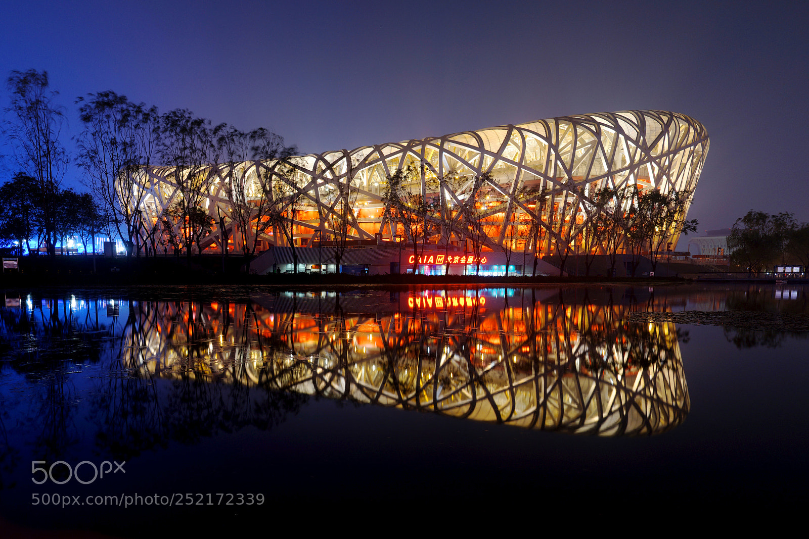 Sony SLT-A58 sample photo. Bird's nest at night (鸟巢) photography