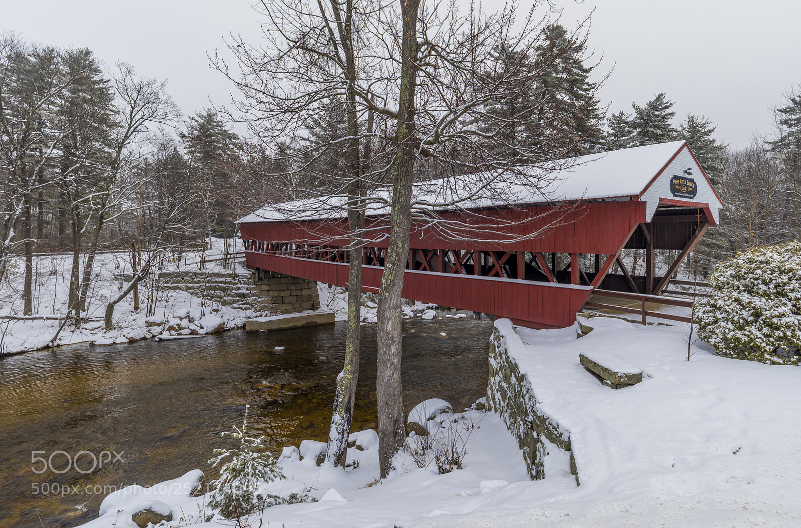 Canon EOS 5D Mark IV sample photo. Nh-#47-conway-swift river bridge photography