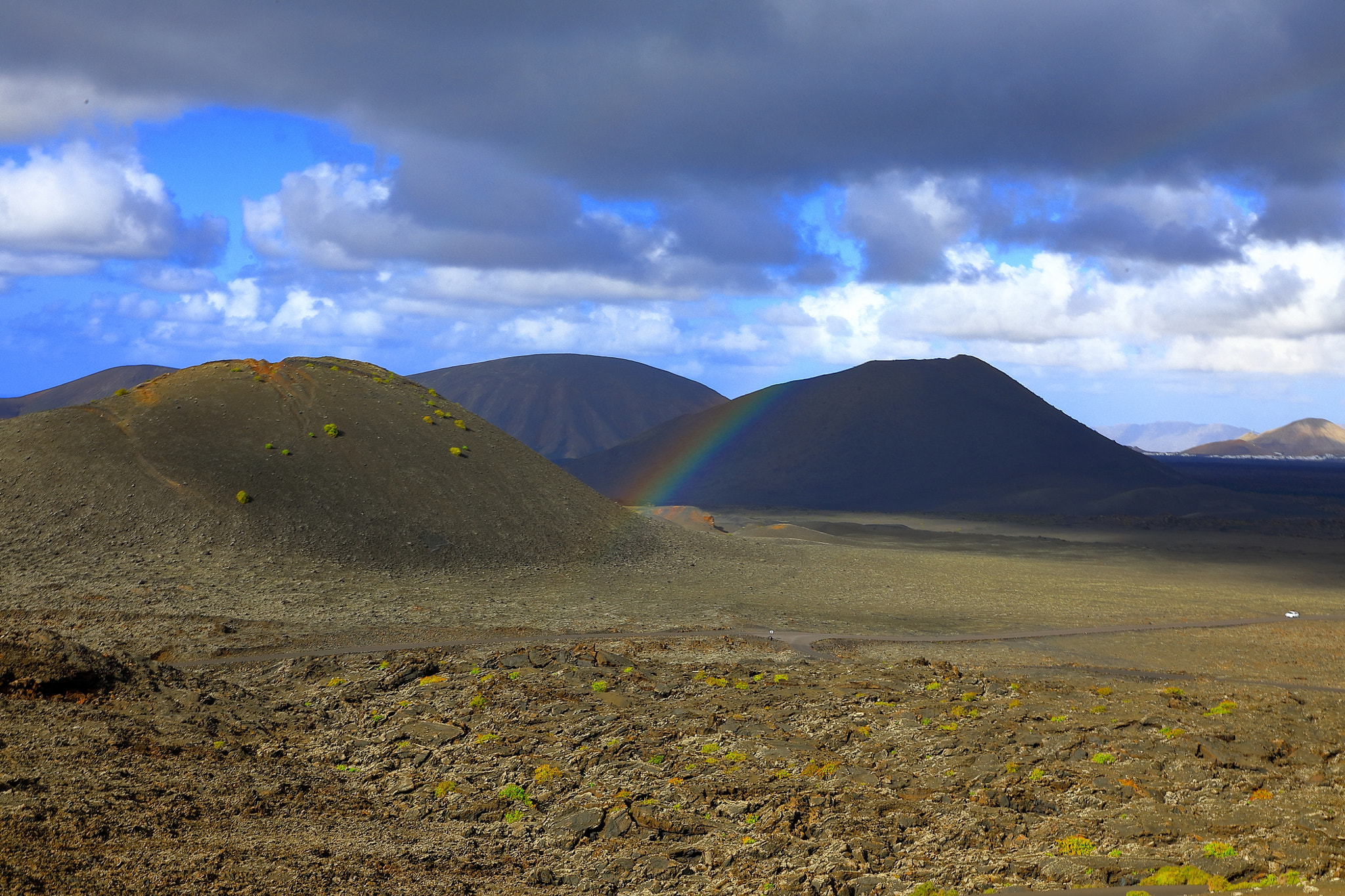 Canon EF 24-105mm F4L IS II USM sample photo. Rainbow over volcano photography