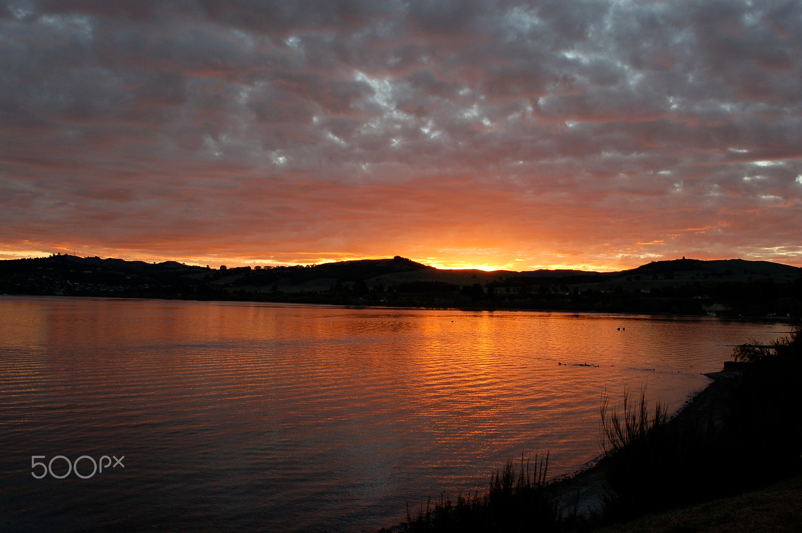 Nikon AF Nikkor 24mm F2.8D sample photo. Sunset @ lake taupo photography