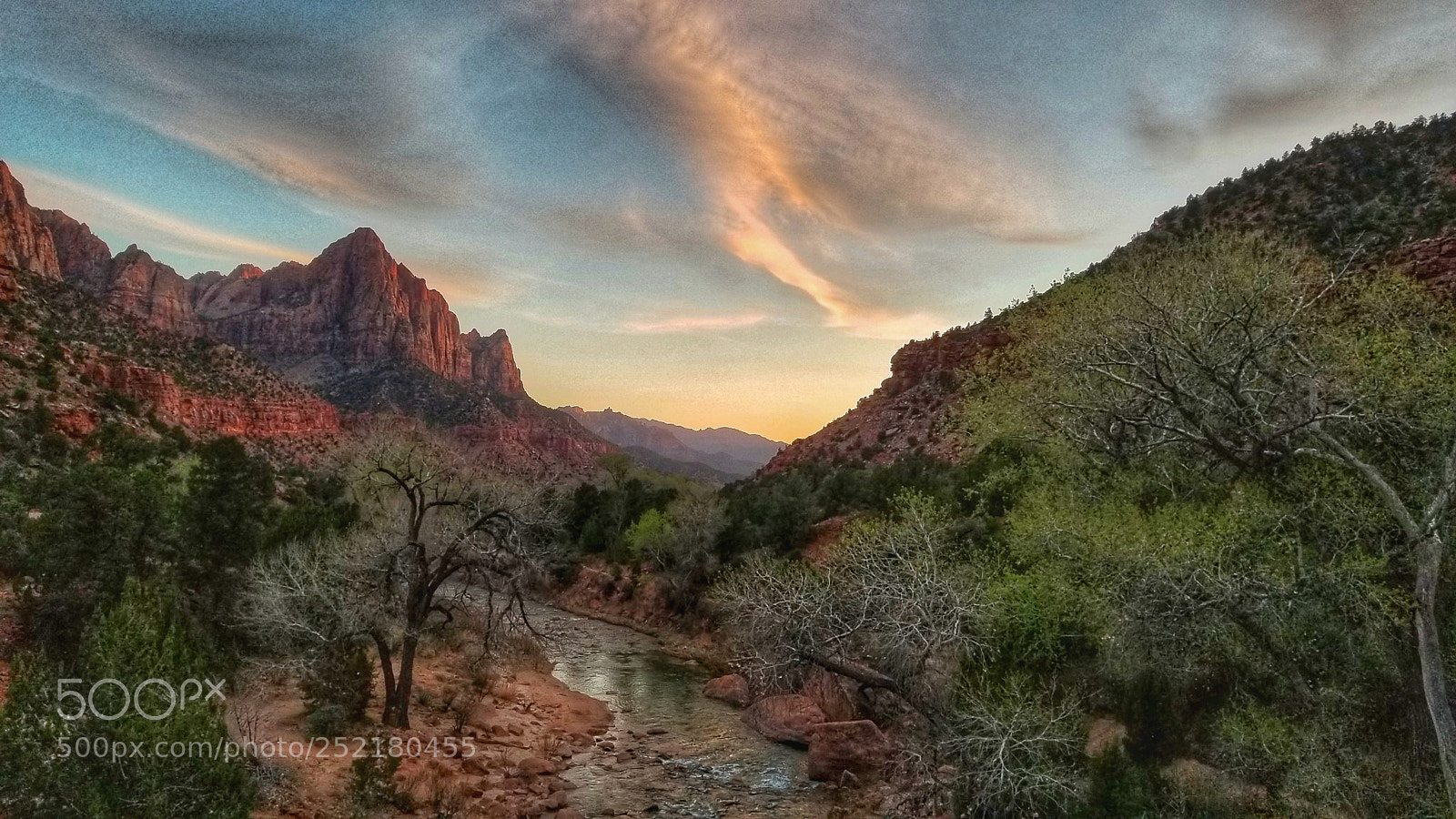 Samsung Galaxy S8+ sample photo. Virgin river zion np photography