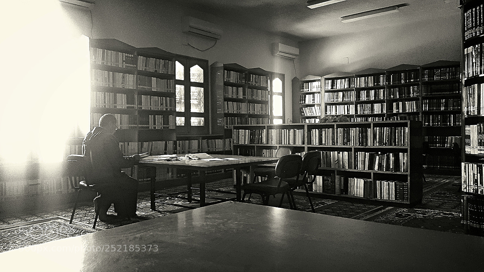 Samsung Galaxy S5 sample photo. Library bw photography