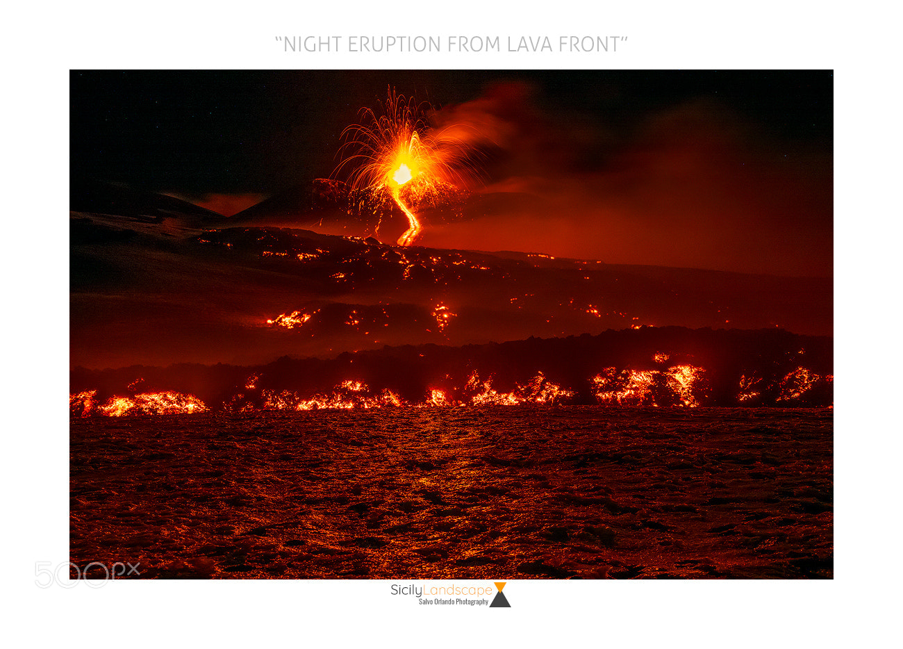 Canon EOS 5D Mark IV sample photo. Night eruption from lava photography