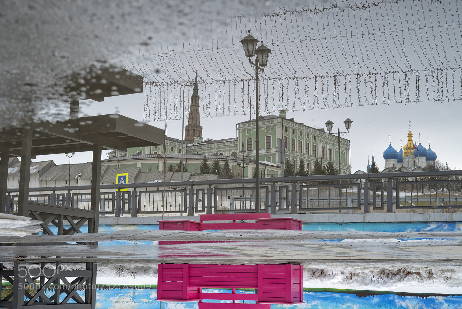 Sony a7S sample photo. Reflective kremlin photography