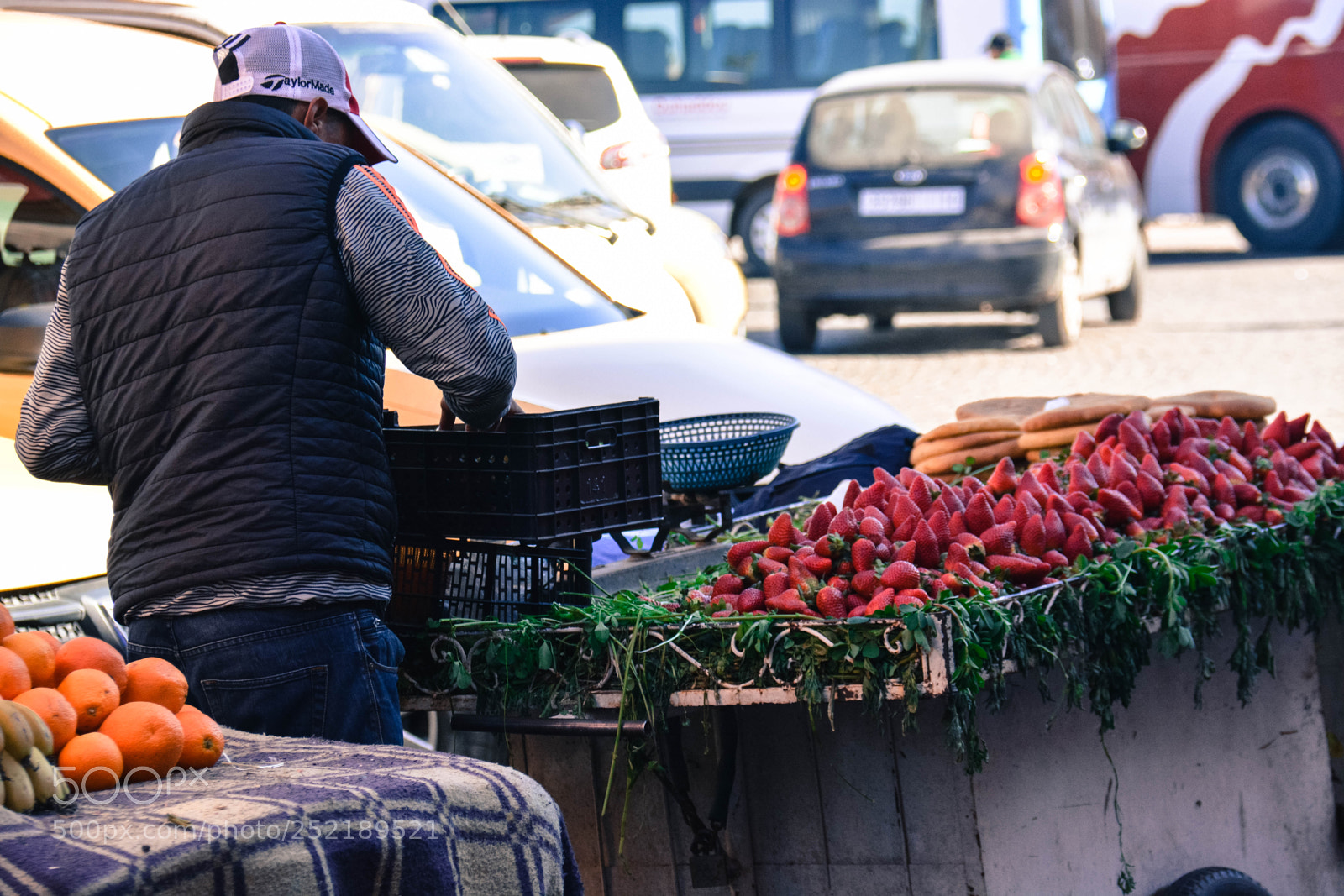 Nikon D7100 sample photo. Cart of strawberries photography