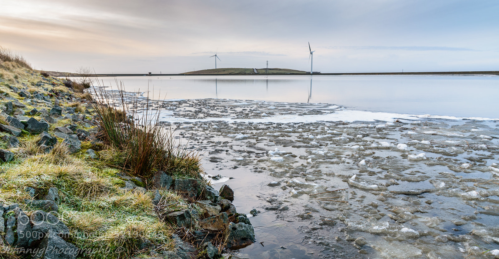 Nikon D5500 sample photo. Frozen reservoir photography