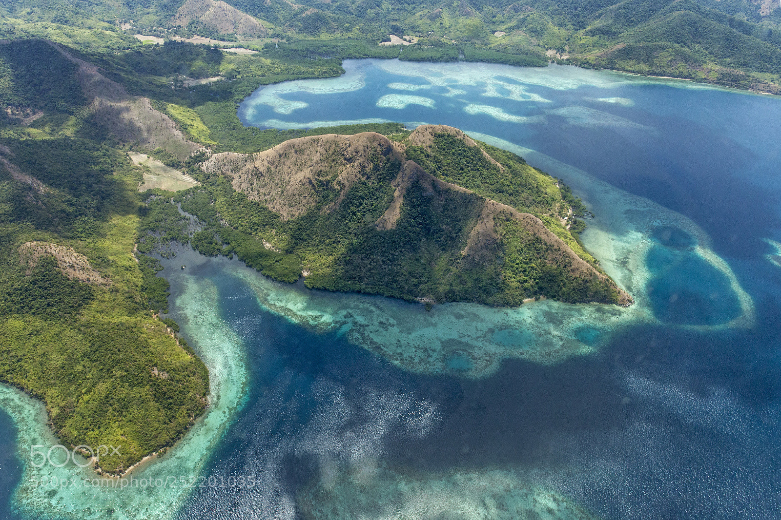 Canon EOS 5D Mark II sample photo. Coron from seaplane photography