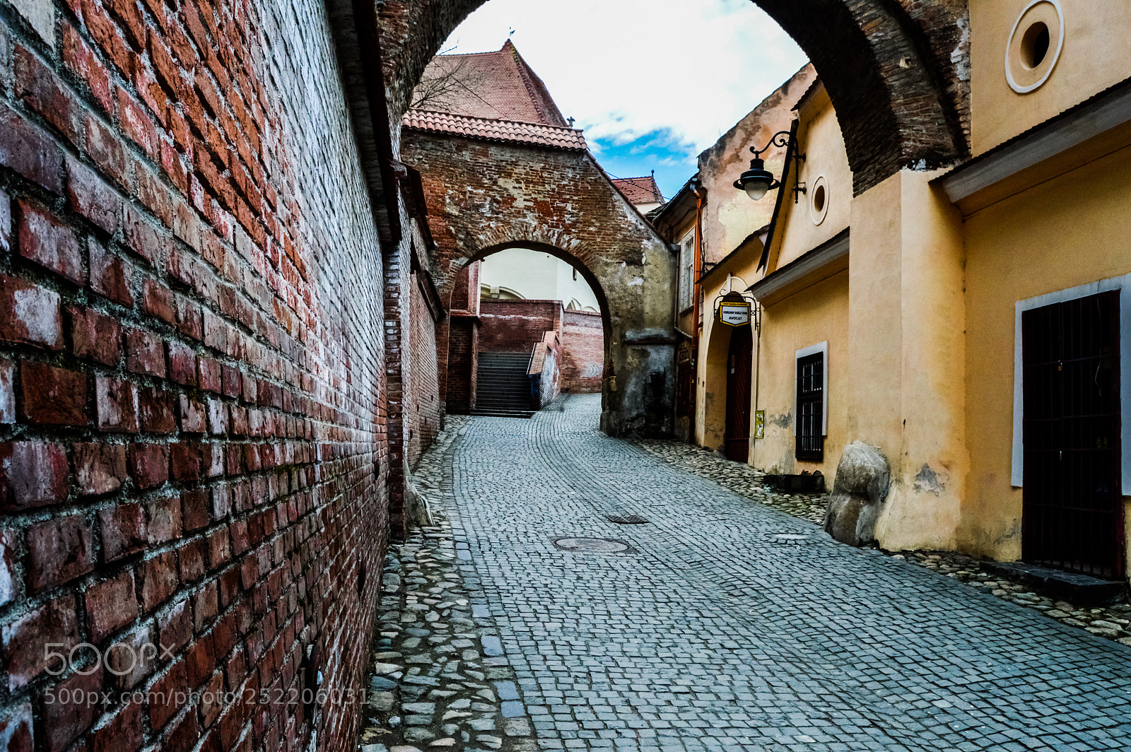 Nikon D3200 sample photo. Historic street in sibiu photography