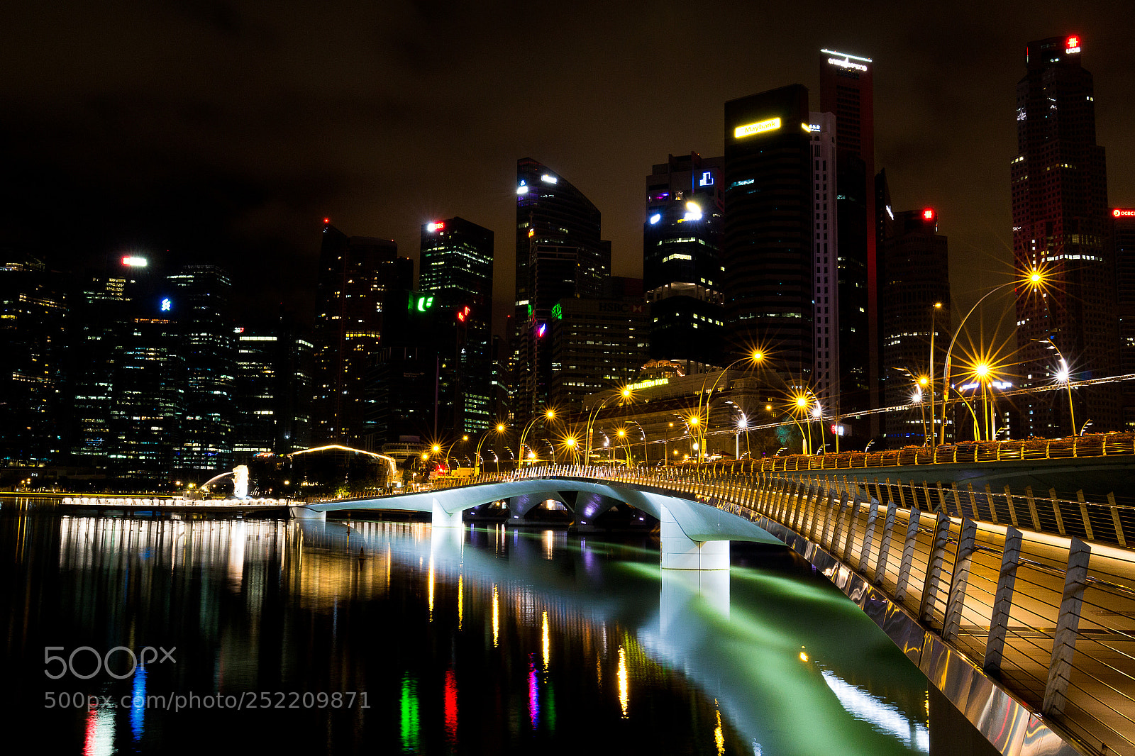 Canon EOS 100D (EOS Rebel SL1 / EOS Kiss X7) sample photo. Singapore bay bridge photography
