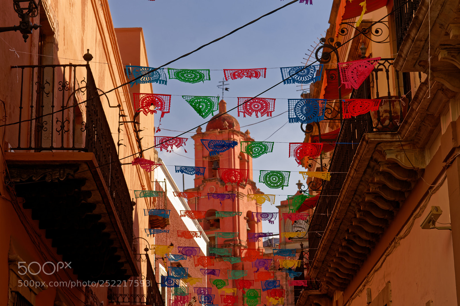 Nikon D3400 sample photo. Colourful flags and church photography