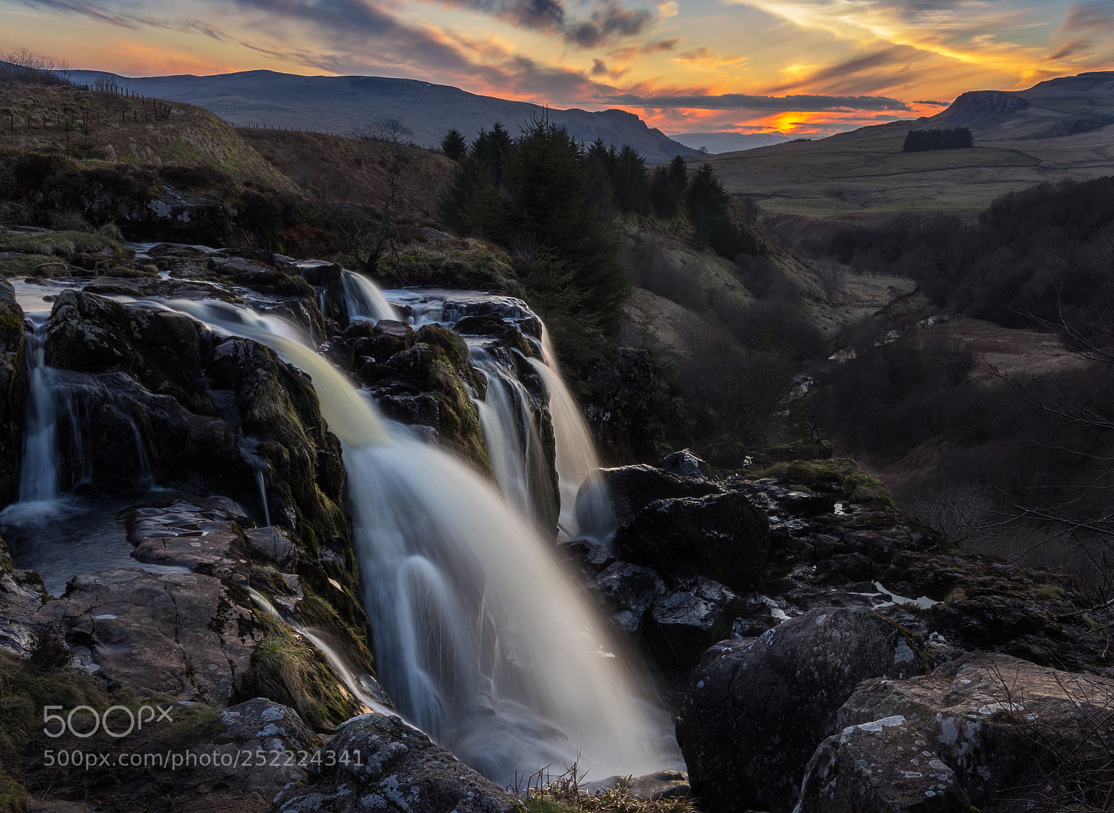 Sony a7R sample photo. Loup of fintry sunset photography