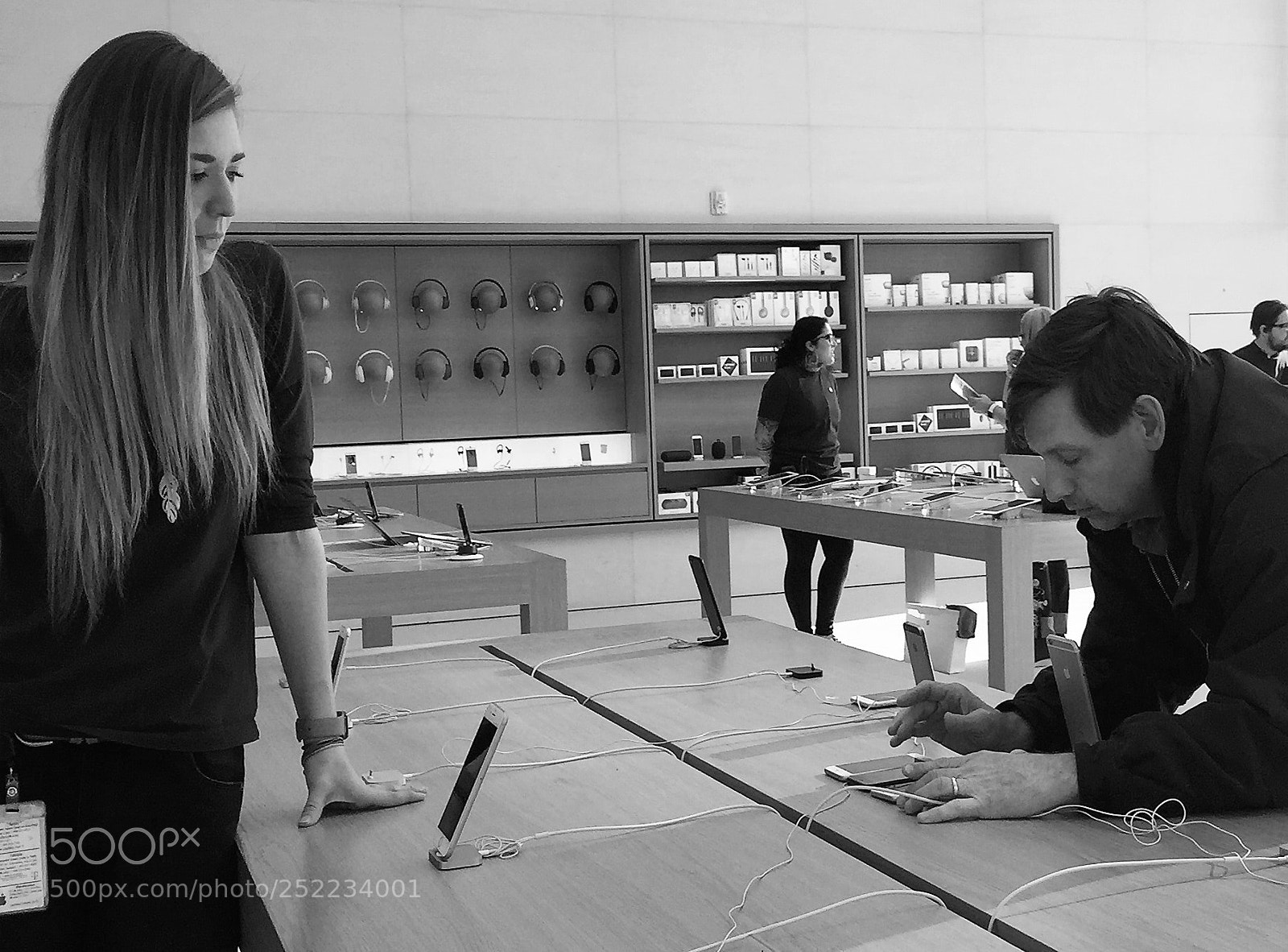 Apple iPhone 6 Plus sample photo. Apple rep waiting for photography