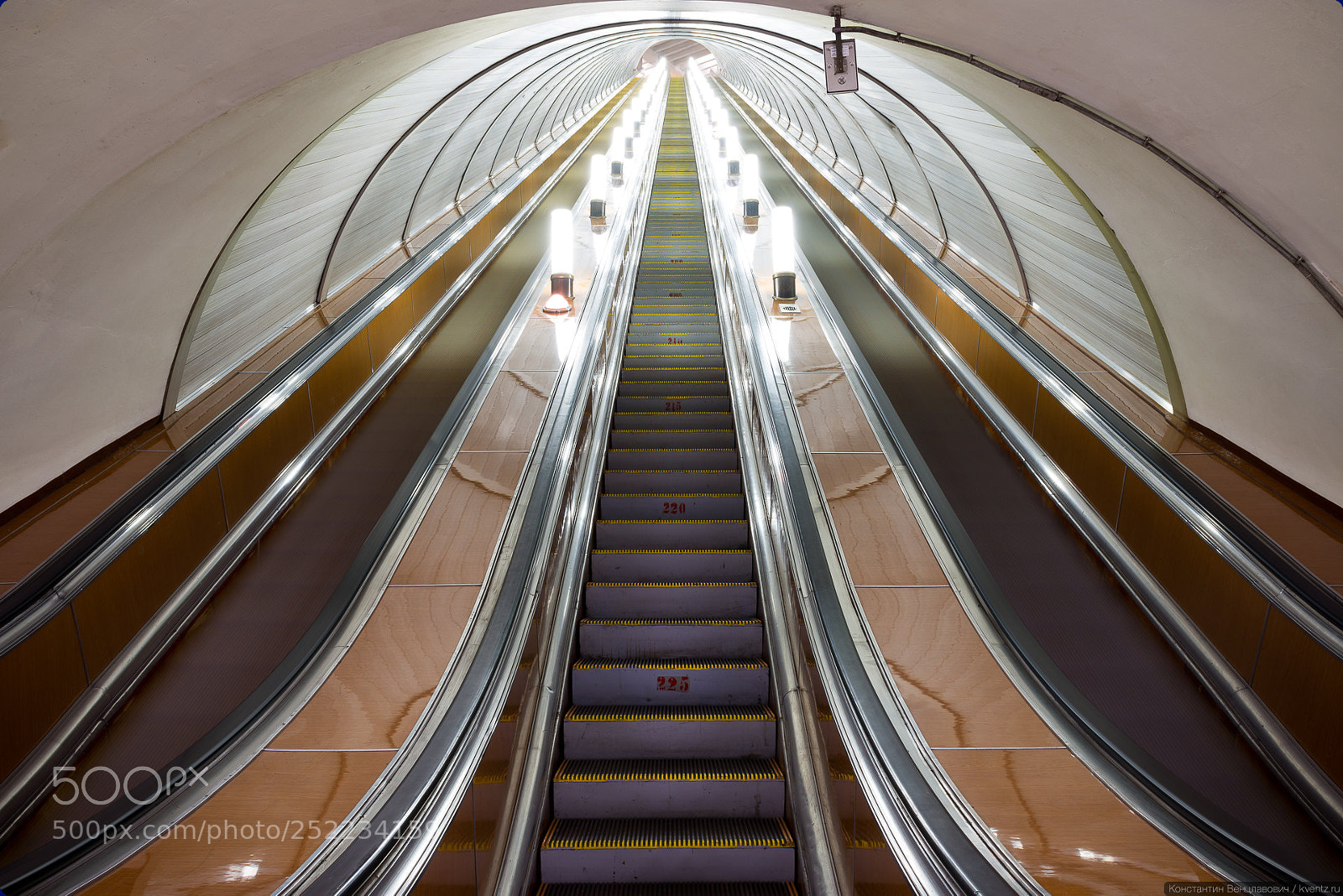 Nikon D800 sample photo. Long escalator photography