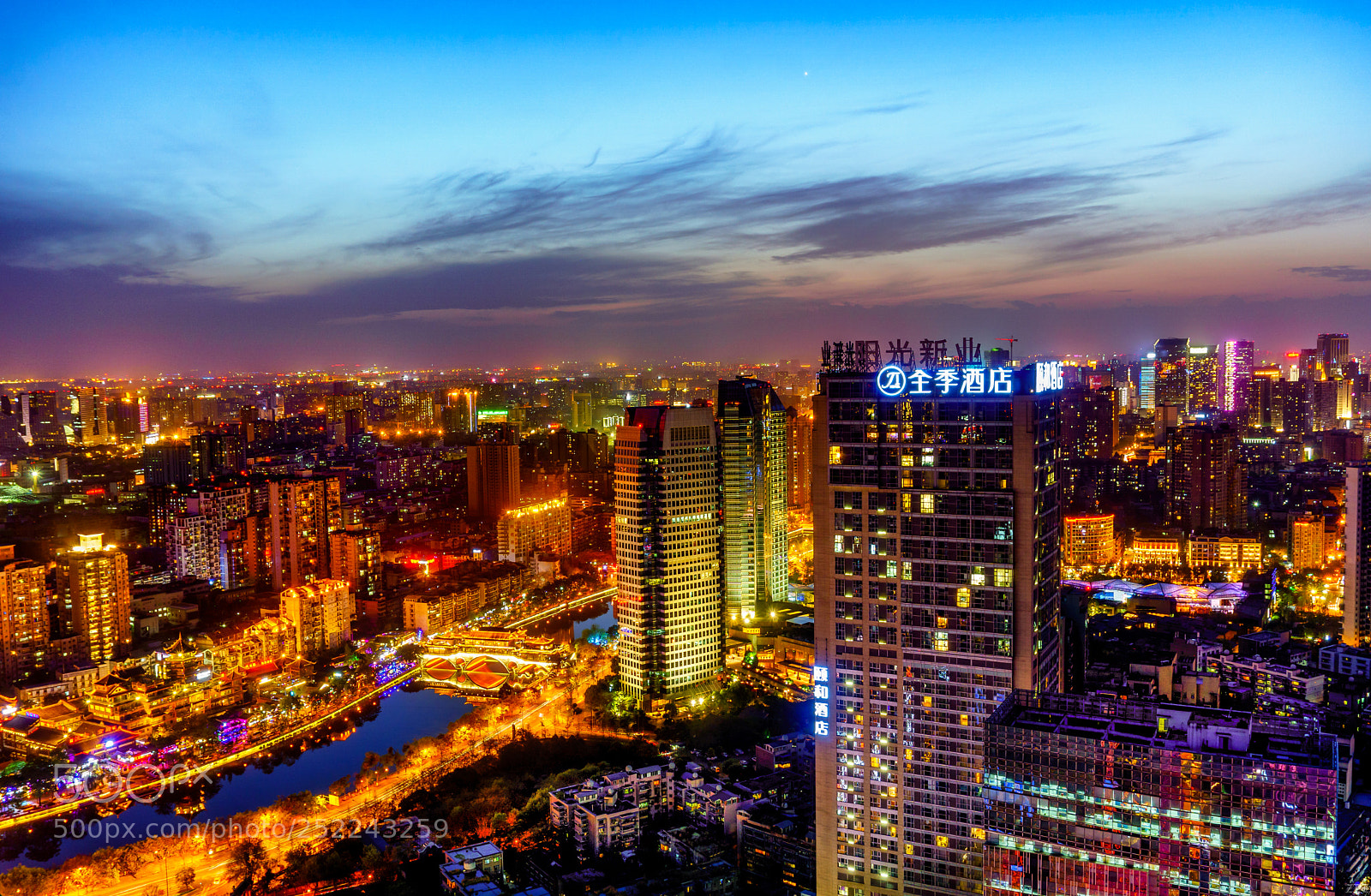 Sony a6000 sample photo. Night of chengdu china photography