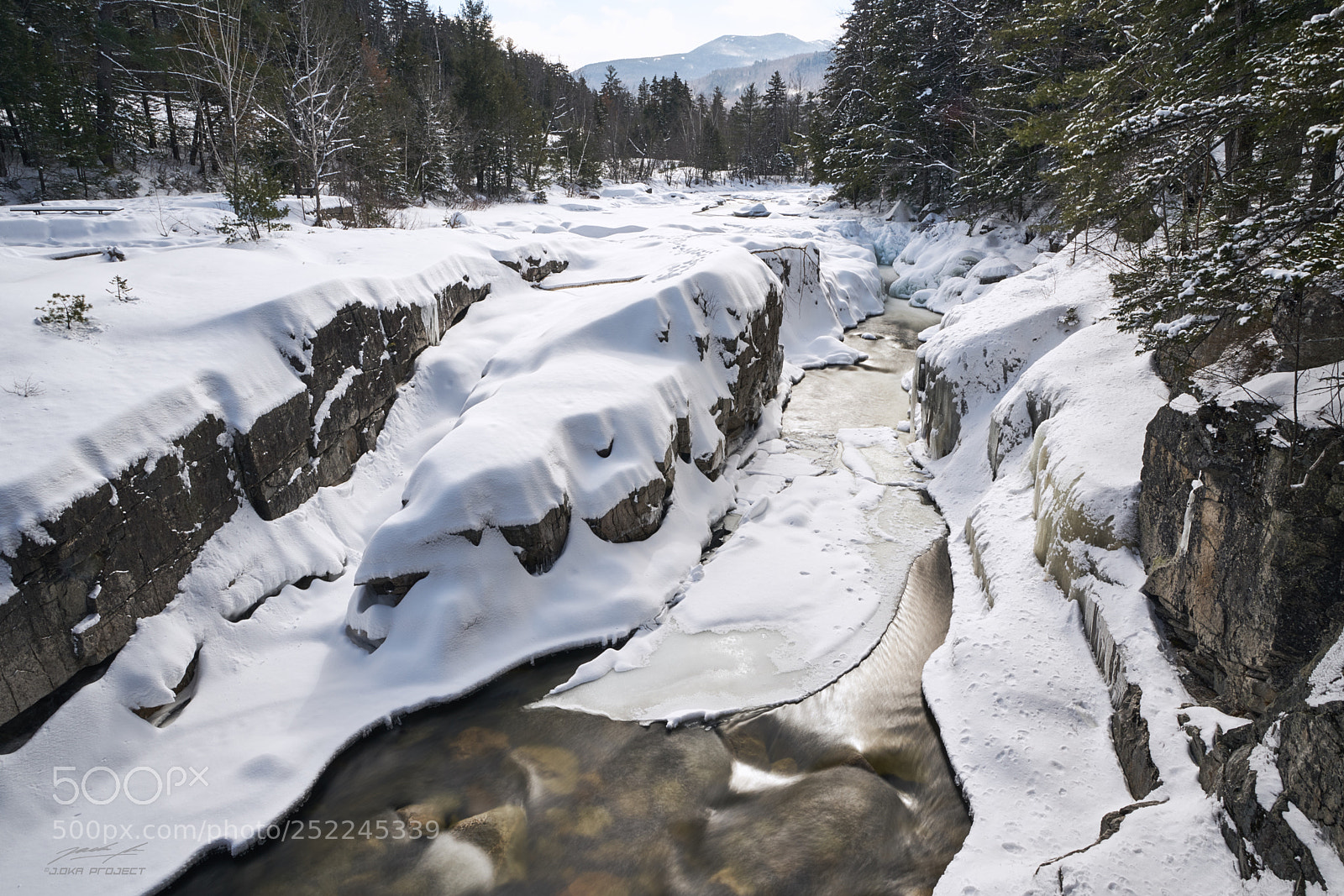 Sony a7R II sample photo. Wintry rocky gorge photography
