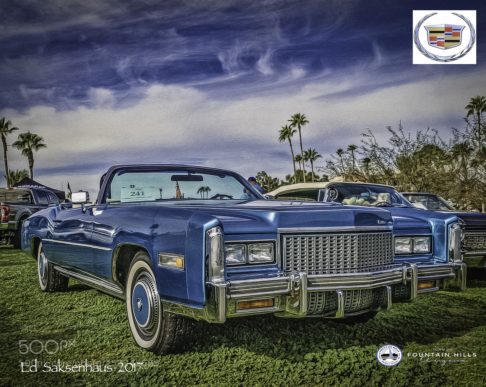 Panasonic Lumix DMC-FZ1000 sample photo. Blue cadillac at the photography