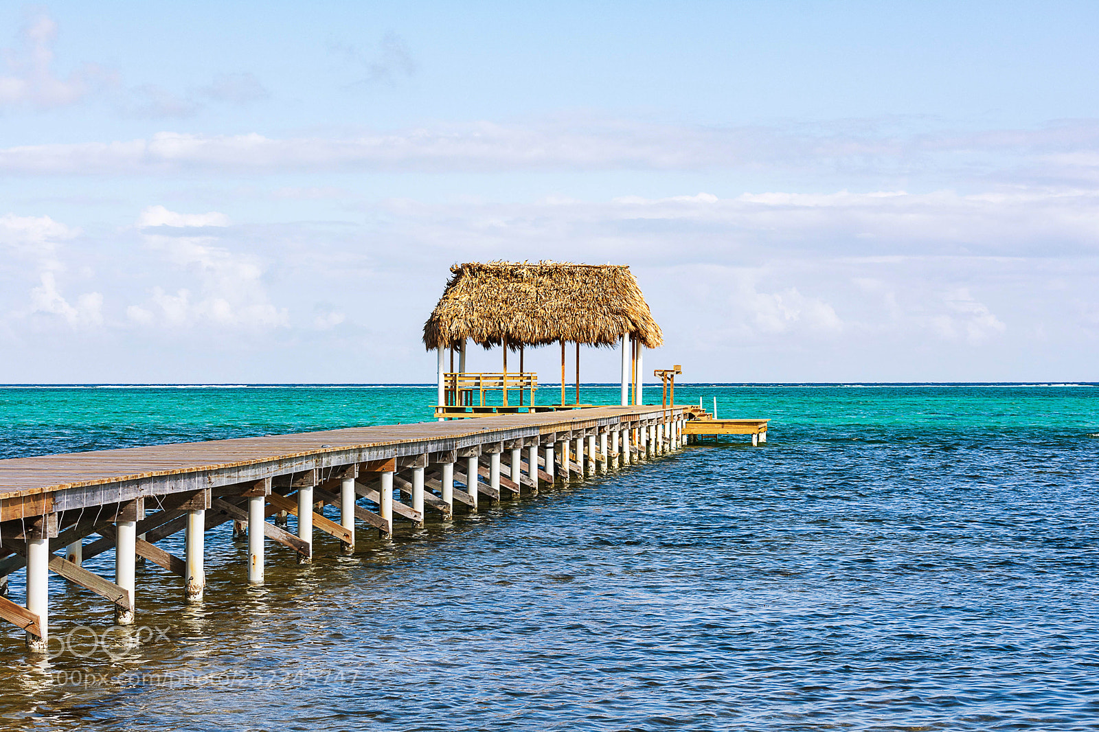 Nikon D7100 sample photo. Pier with thatch cabana photography