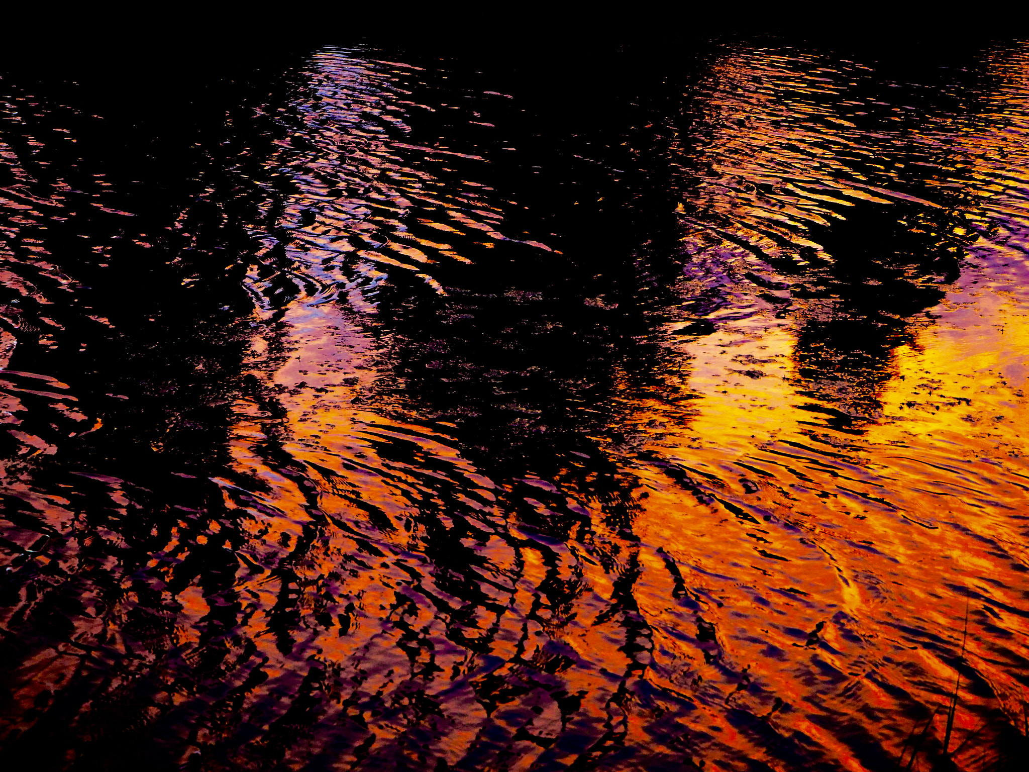 Olympus Air A01 sample photo. A watery sunset photography