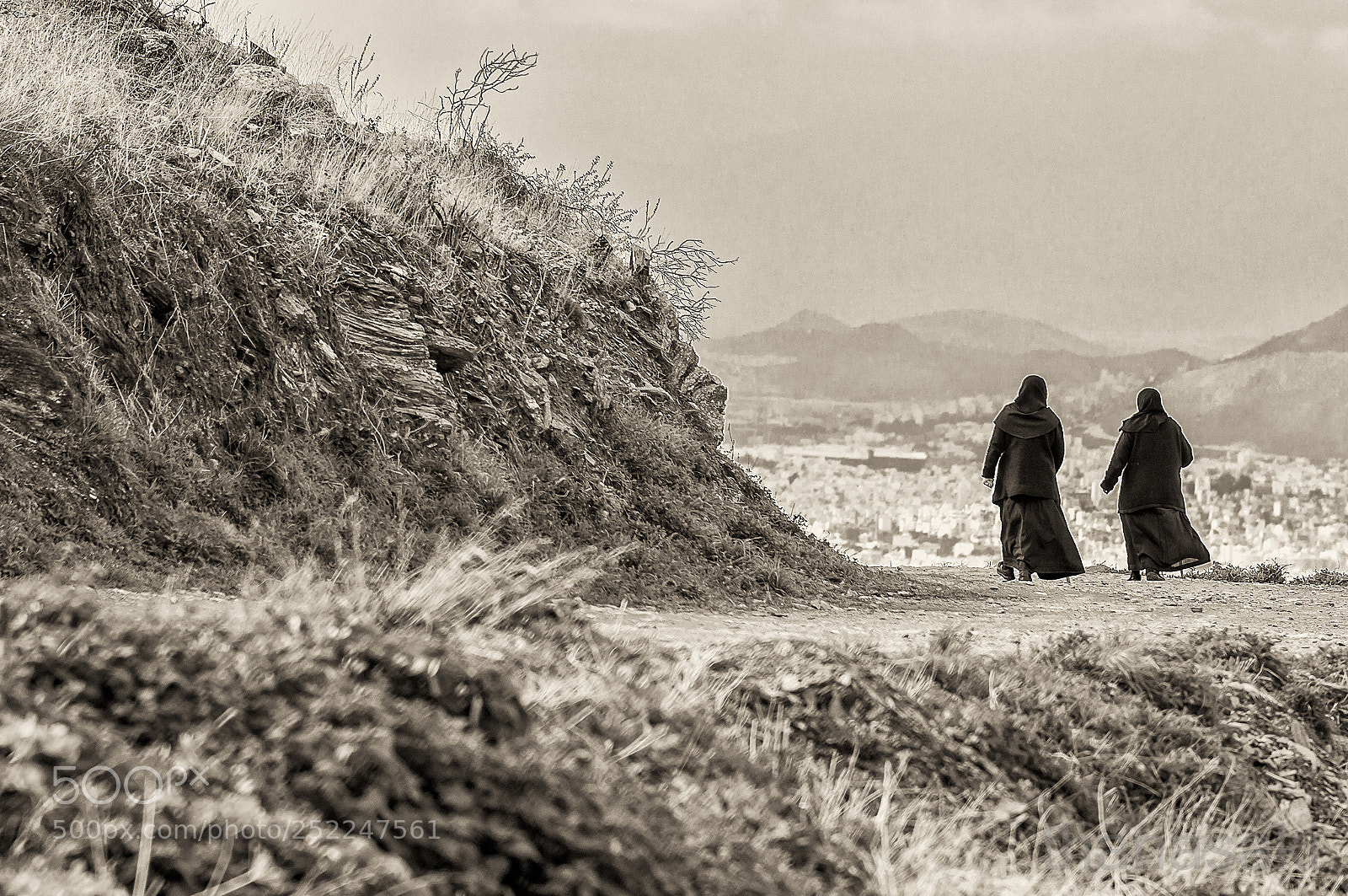Nikon D300 sample photo. Two nuns walk photography