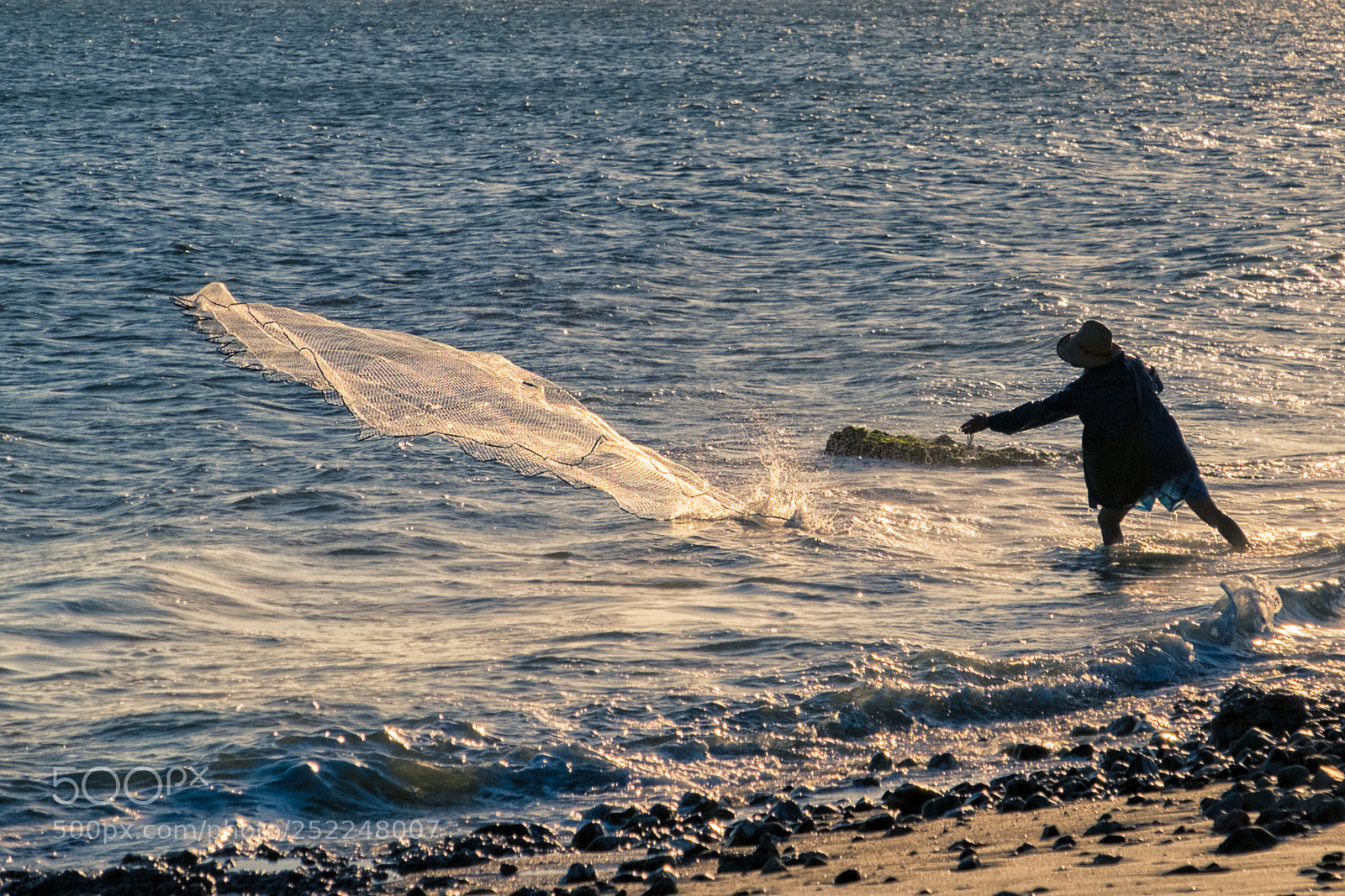 Fujifilm X-T1 sample photo. Fisherman in action photography