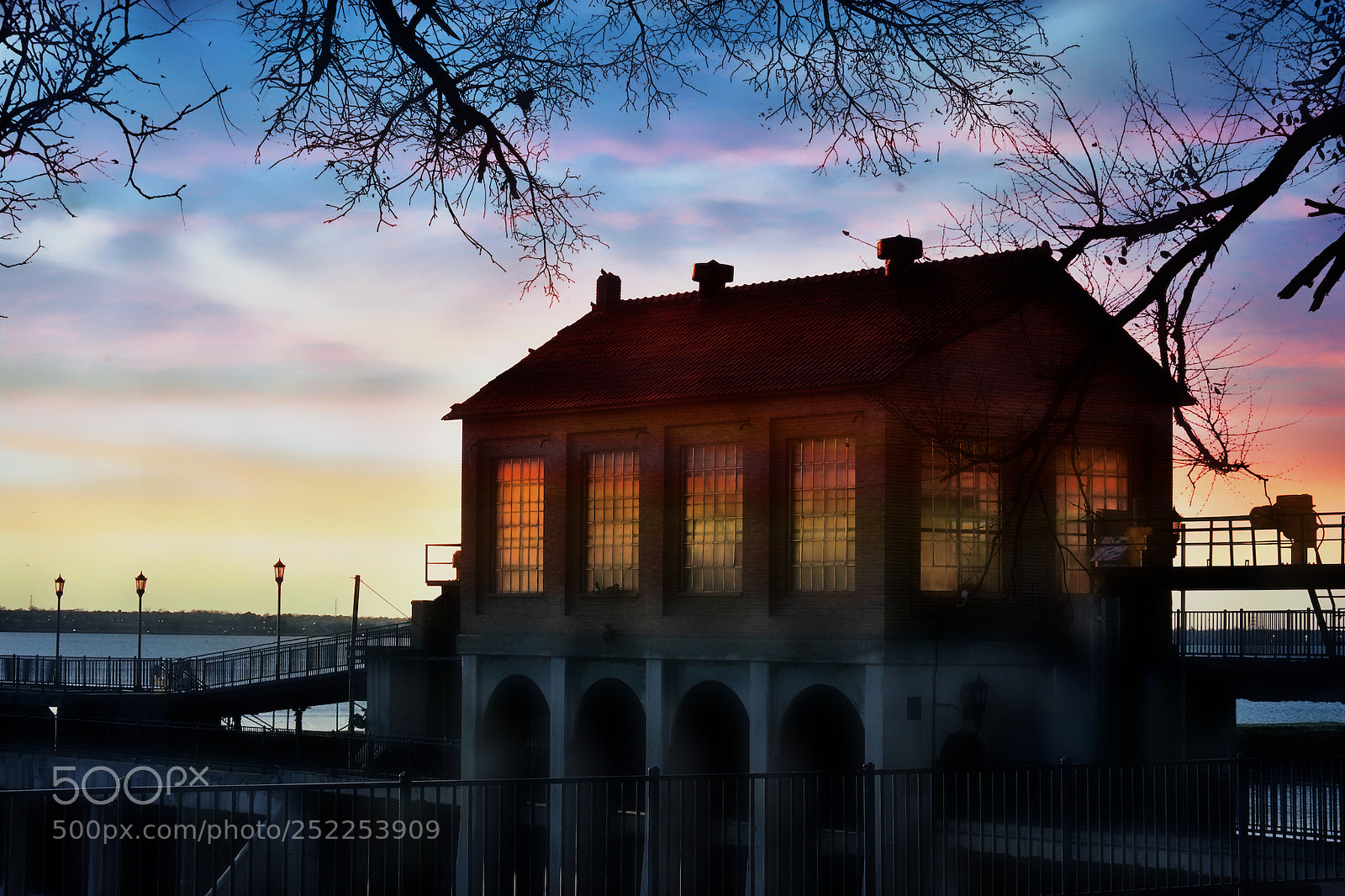 Fujifilm X-E1 sample photo. Overholser dam sunset photography
