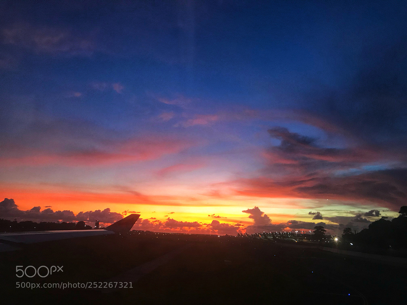 Apple iPhone 7 Plus sample photo. Bali airport sunset photography