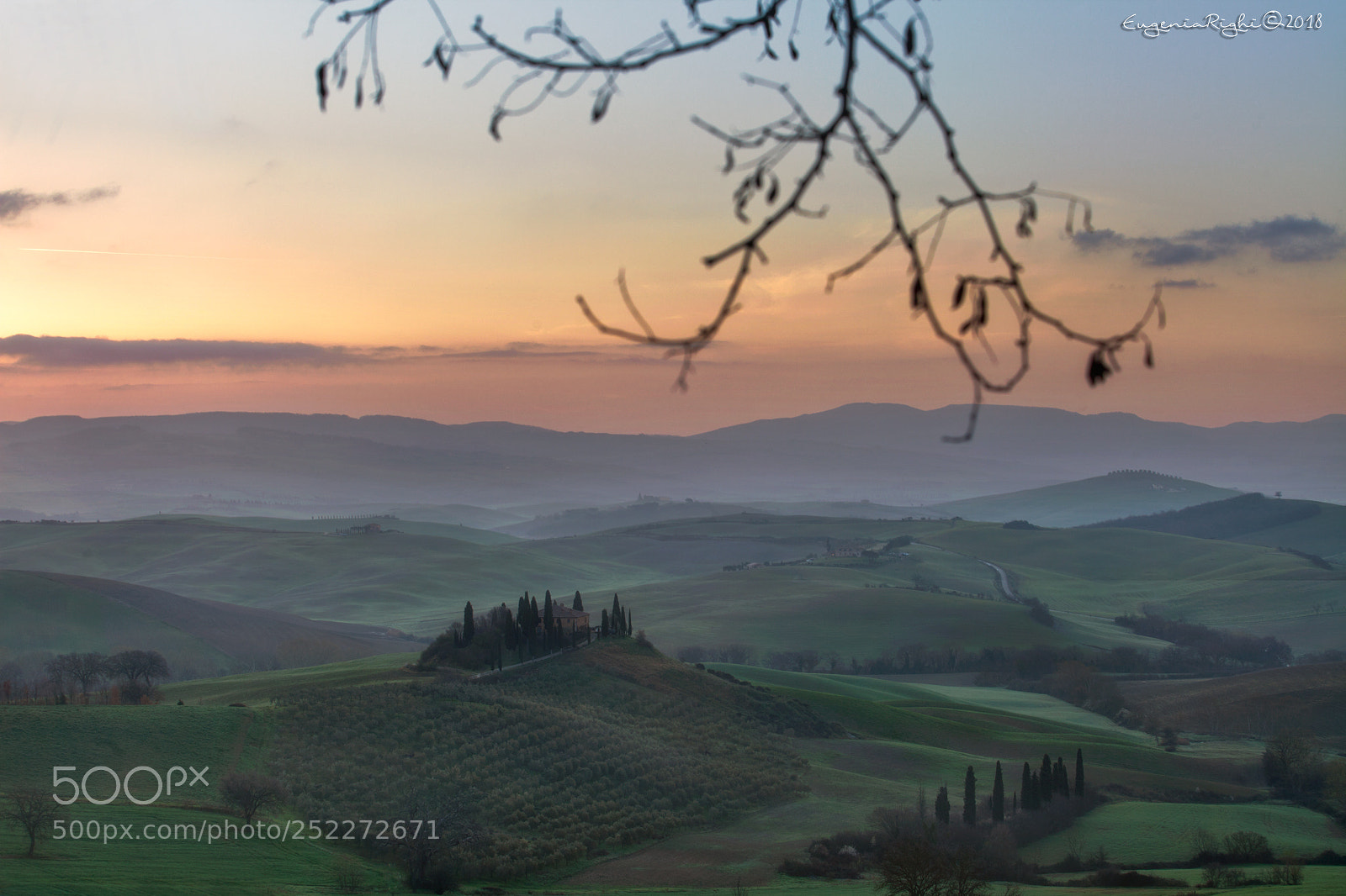 Canon EOS 5D Mark II sample photo. Sunrise in tuscany photography