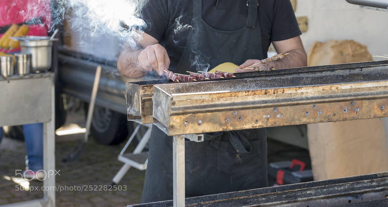 Nikon D800E sample photo. Arrosticini on the grill photography