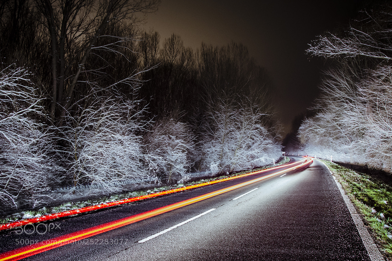 Nikon D7000 sample photo. Winter road photography