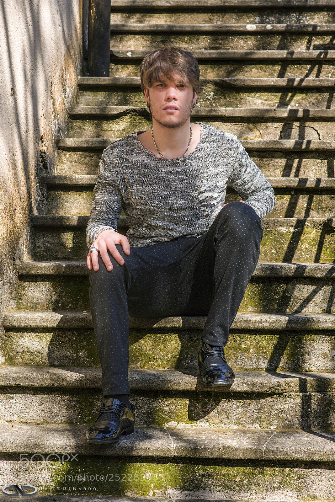 Nikon D810 sample photo. Sitting on stairs photography
