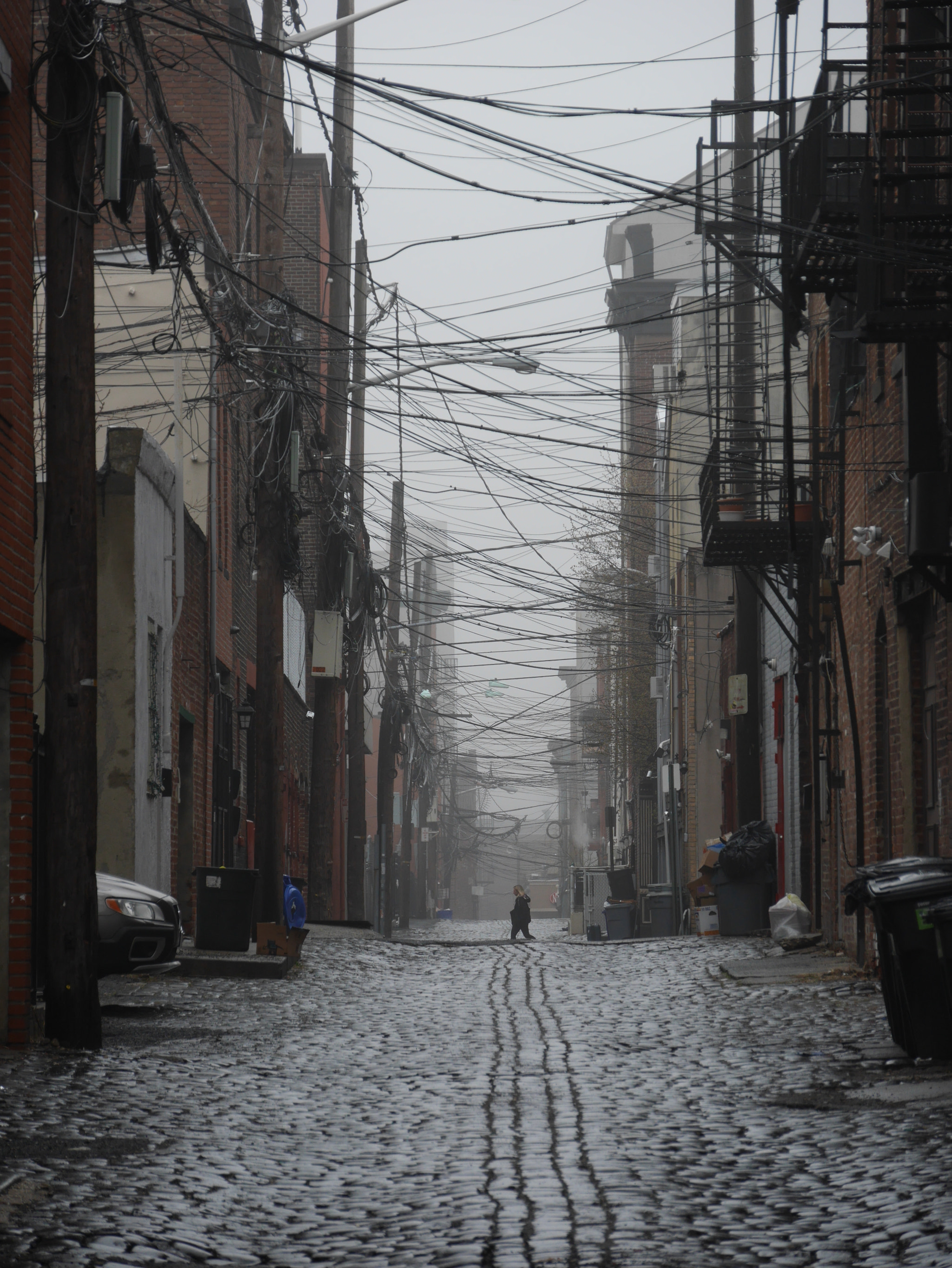 Panasonic Lumix DMC-GF7 sample photo. Hoboken in the rain photography