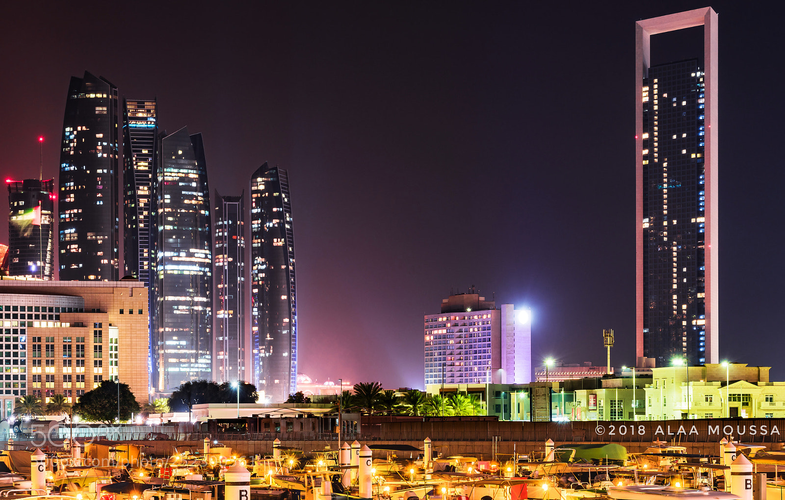 Nikon D5600 sample photo. Etihad towers & adnoc hq photography