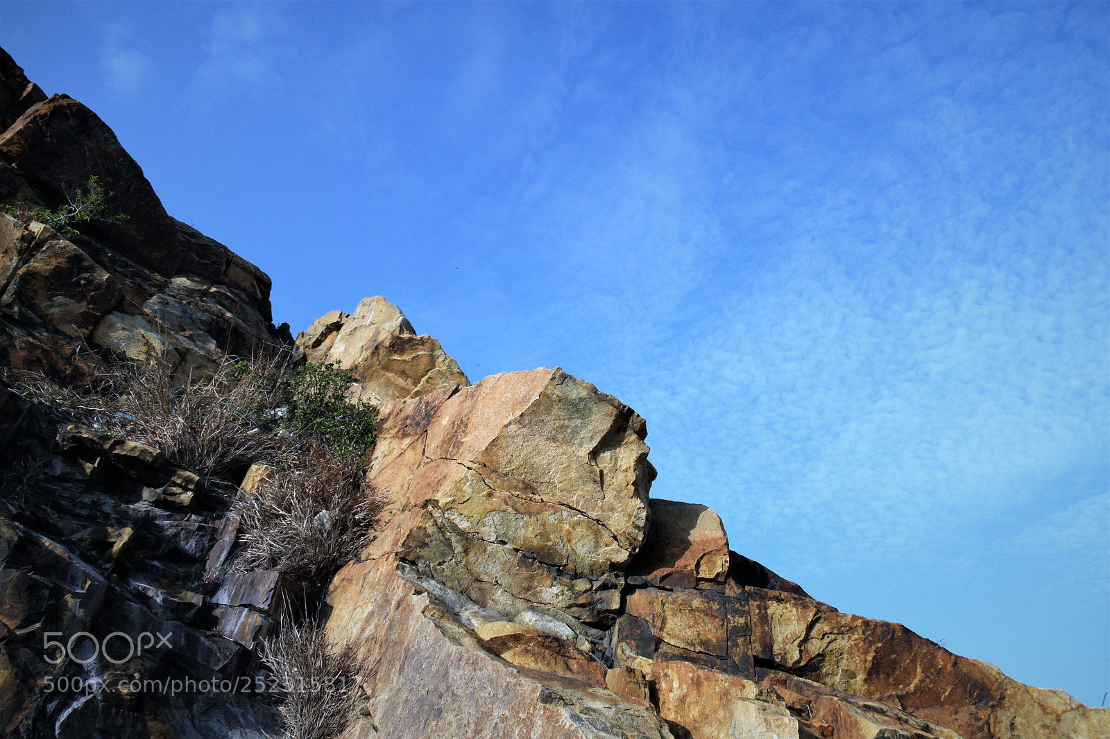 Samsung NX1 sample photo. Blue sky rock photography