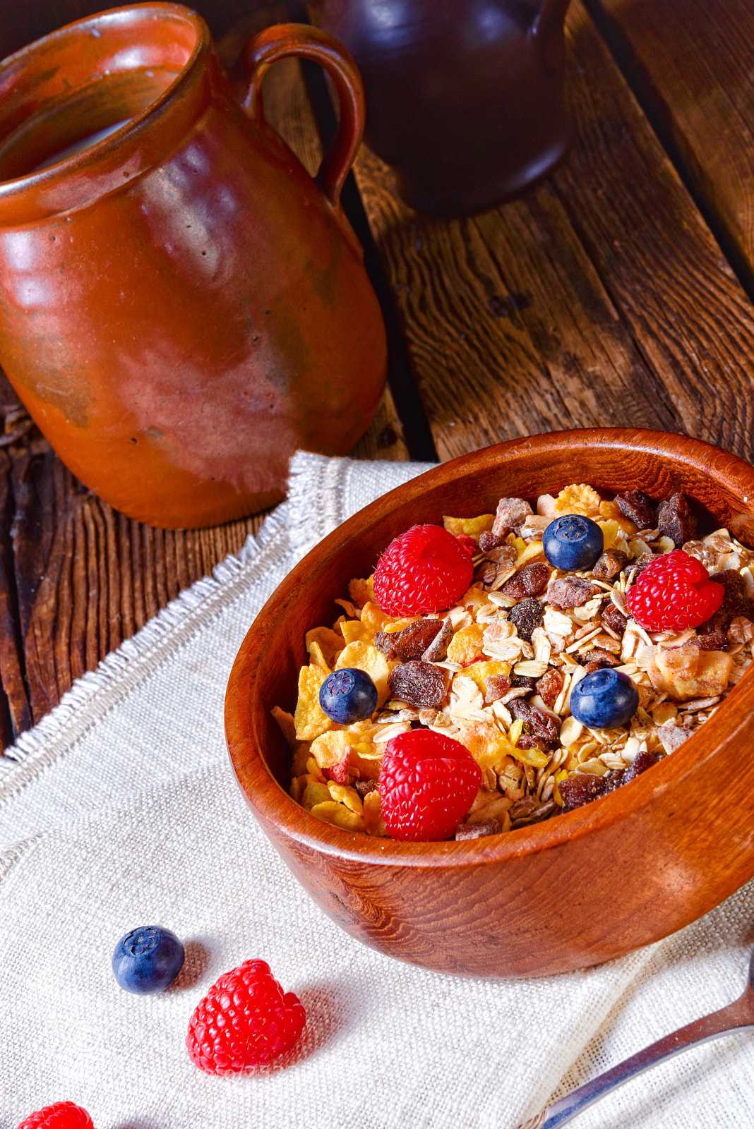 Nikon D810 sample photo. Rustic muesli breakfast with photography