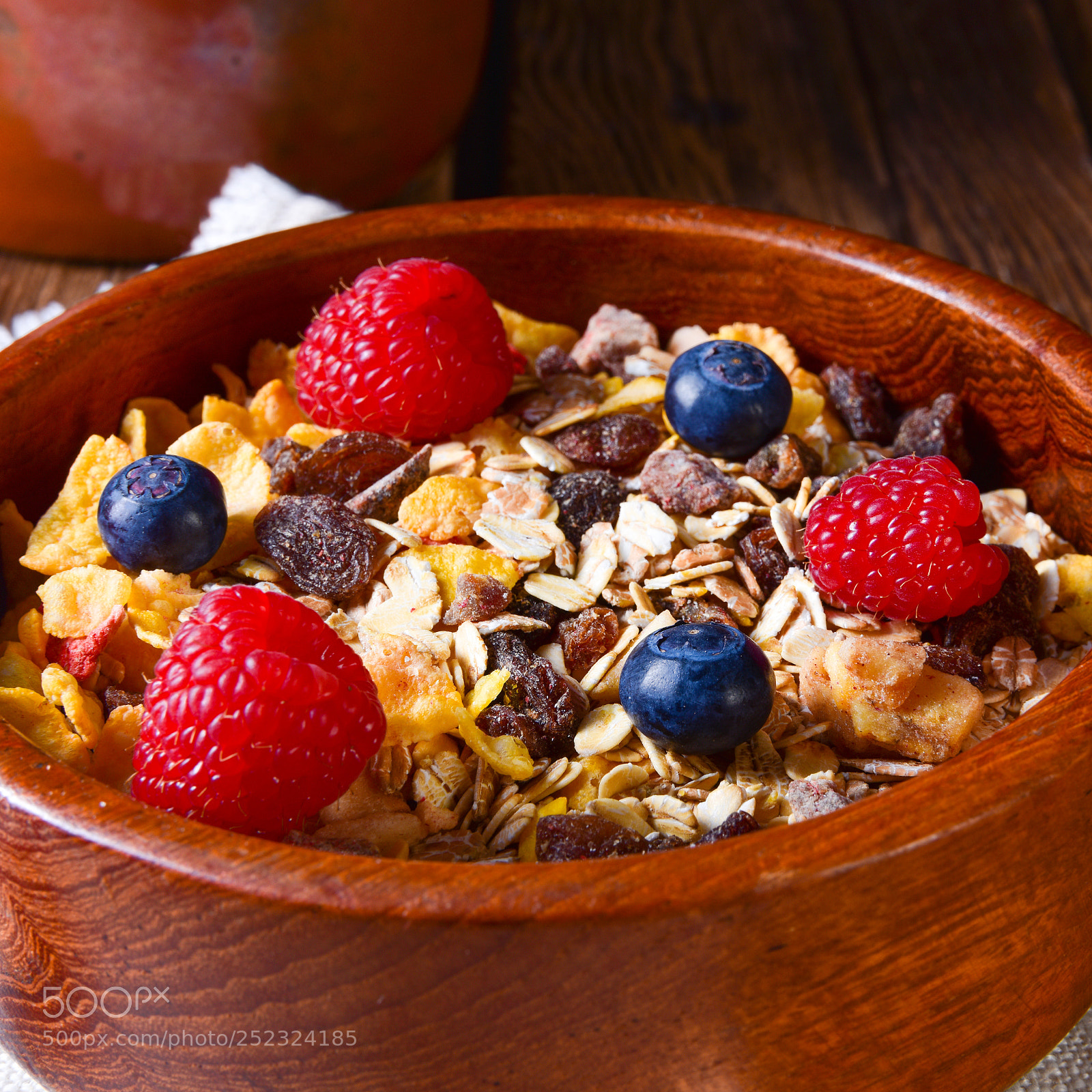 Nikon D810 sample photo. Rustic muesli breakfast with photography