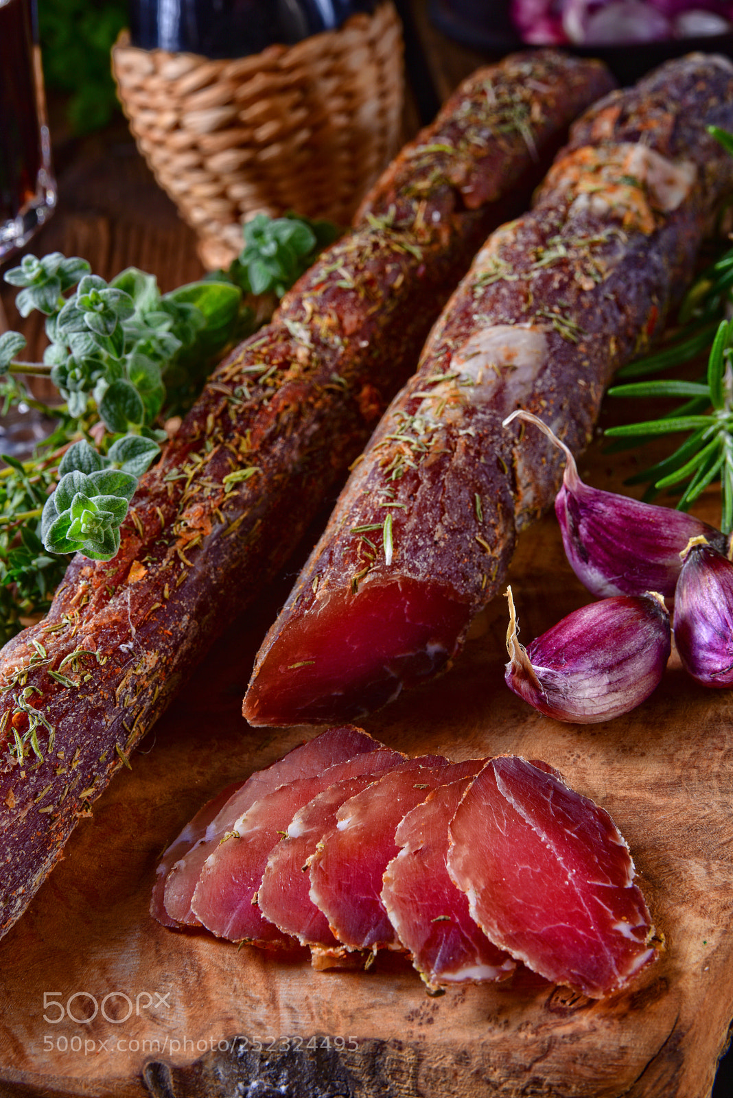 Nikon D810 sample photo. Dried sirloin with herbs photography