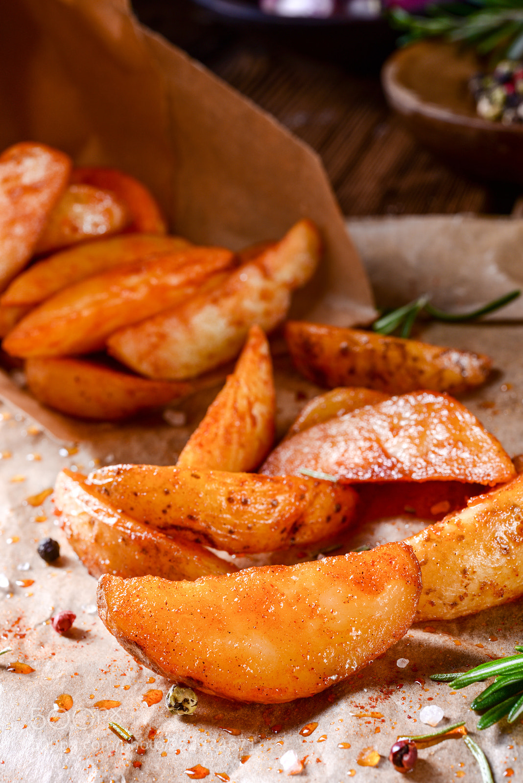 Nikon D810 sample photo. Rosemary potato wedges from photography