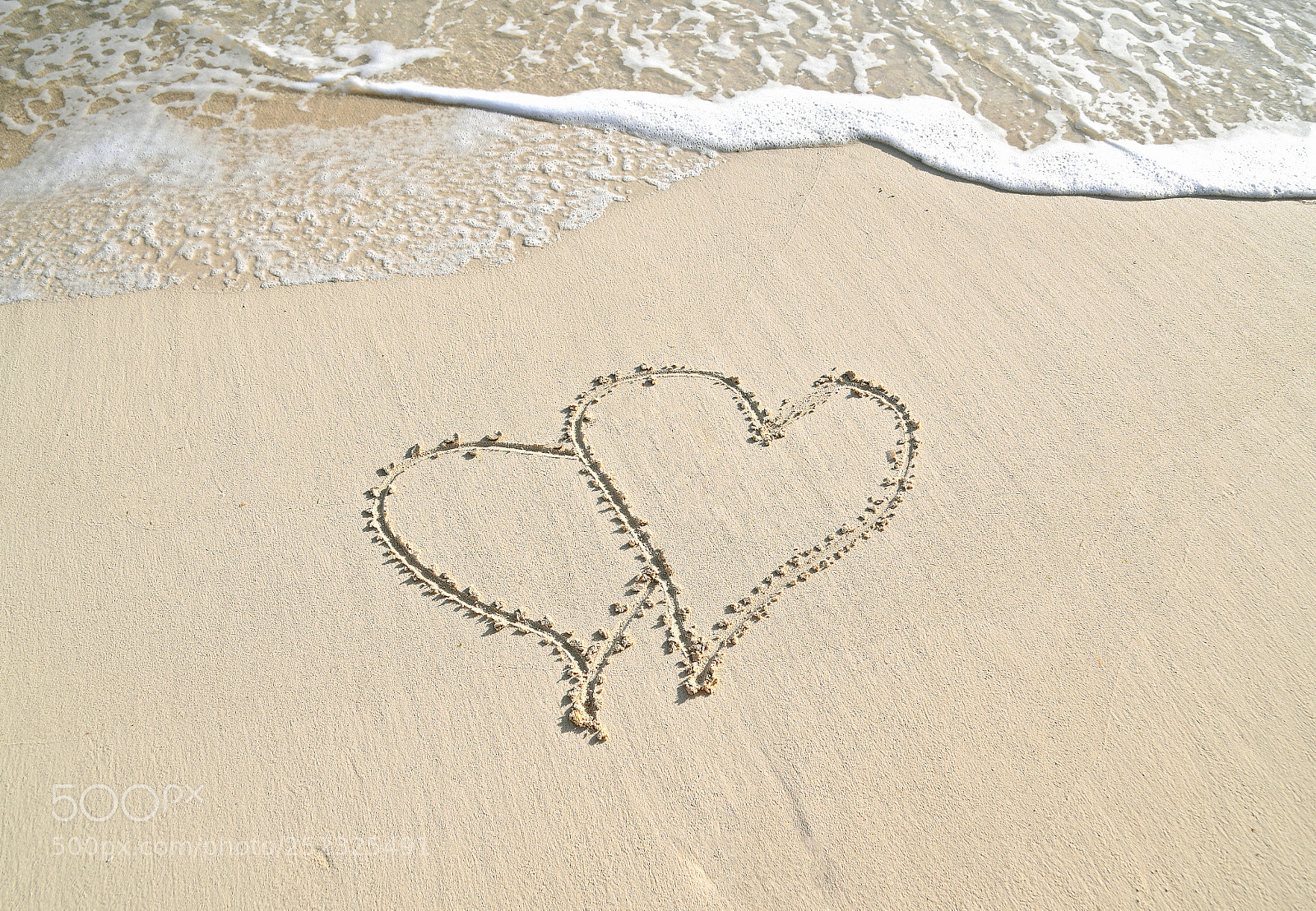 Nikon D7500 sample photo. Hearts in sand photography