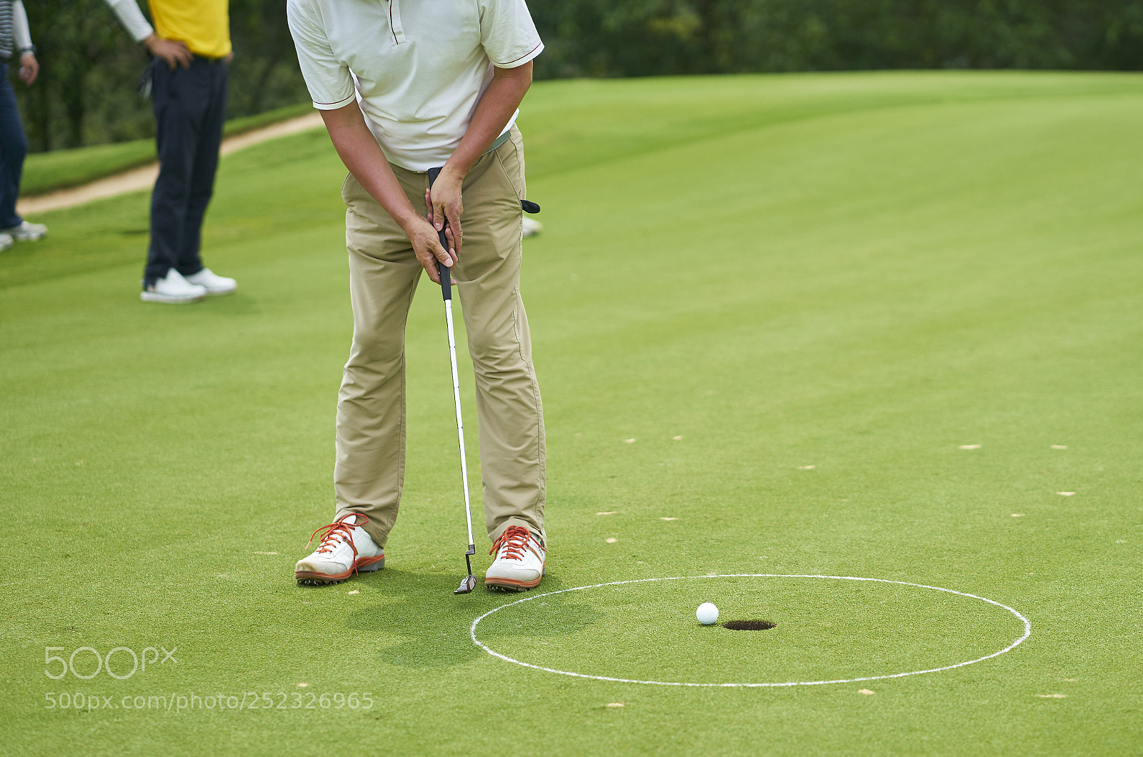 Sony a7 sample photo. Asian golfer putting on photography