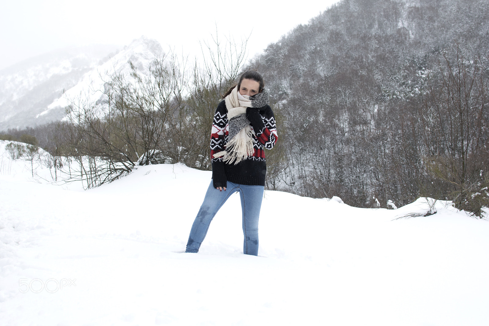 Nikon D3300 sample photo. Cristina en la nieve photography