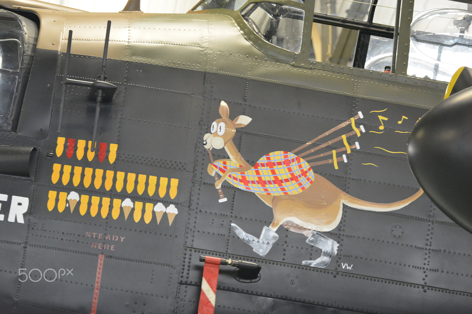 Sigma 150-500mm F5-6.3 DG OS HSM sample photo. Raf lancaster nose art leader photography