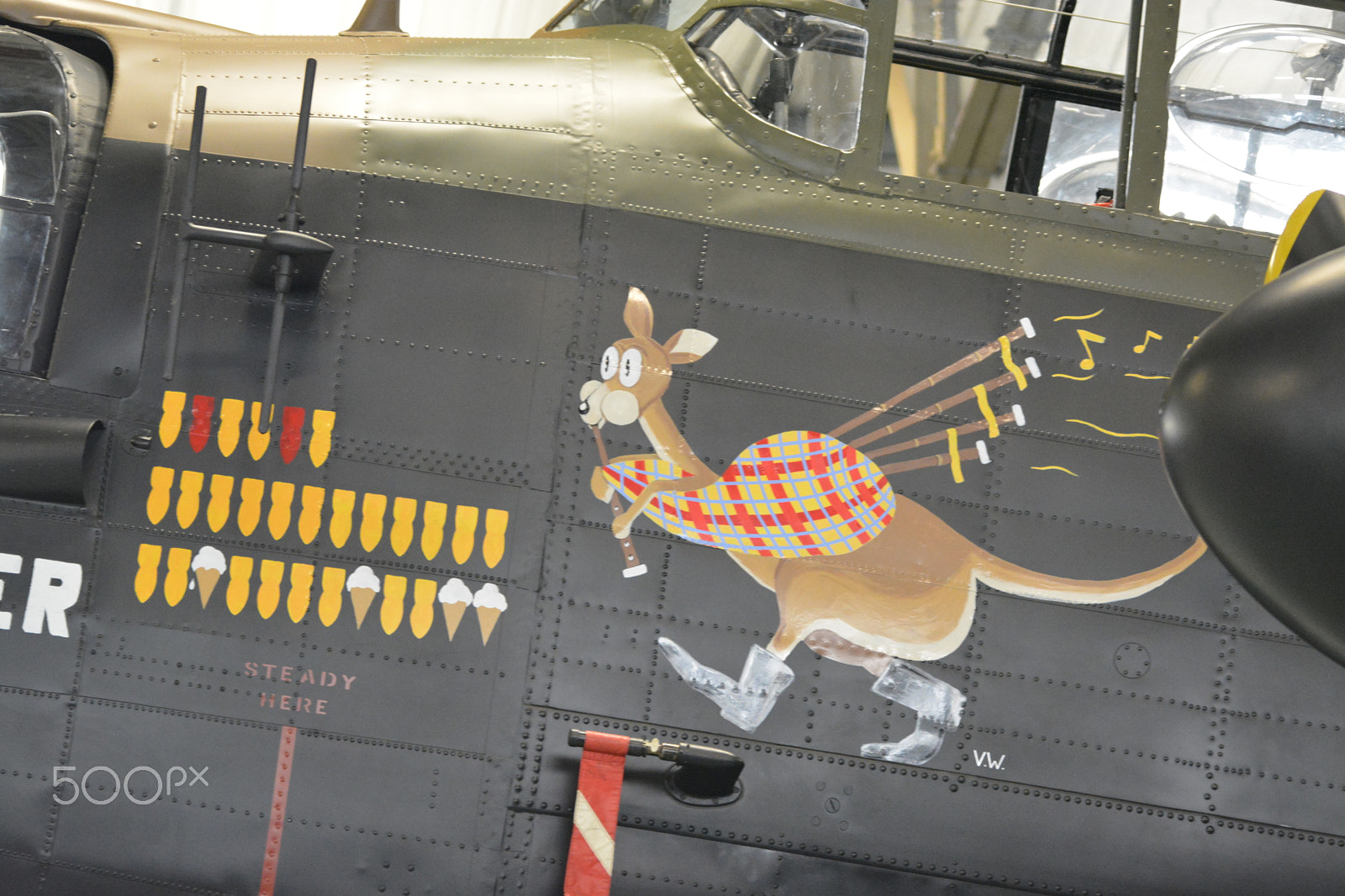 Nikon D5200 + Sigma 150-500mm F5-6.3 DG OS HSM sample photo. Raf lancaster nose art leader photography