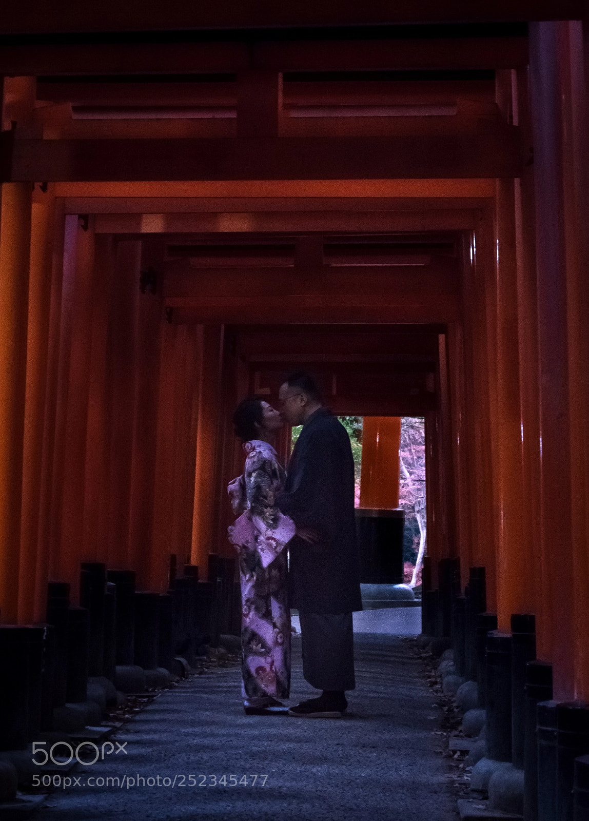 Nikon D5500 sample photo. Fushimi inari couple under photography