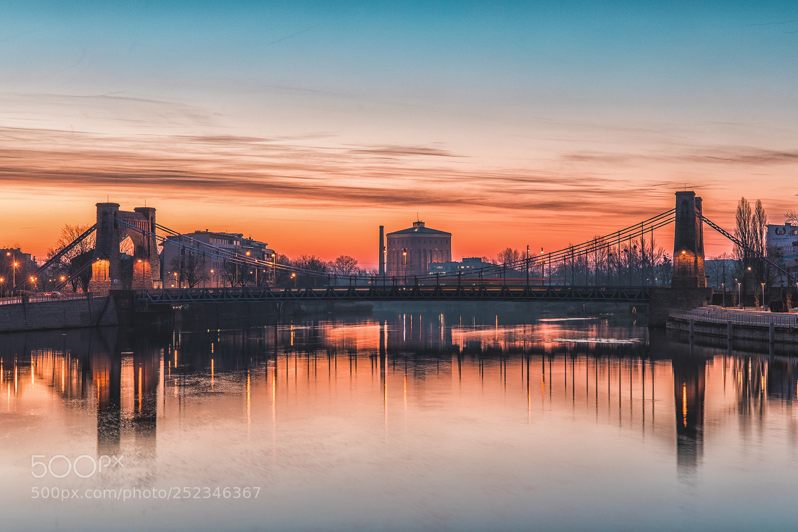 Canon EOS 5D Mark IV sample photo. Orange sunrise and grunwaldzki photography