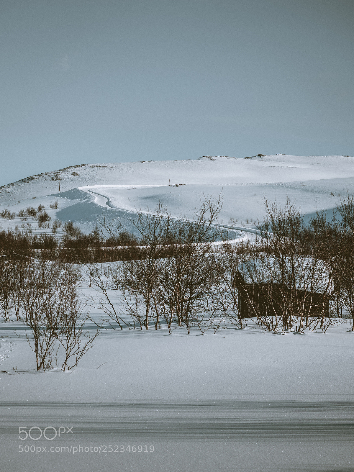 Olympus OM-D E-M5 II sample photo. Snow road ... photography