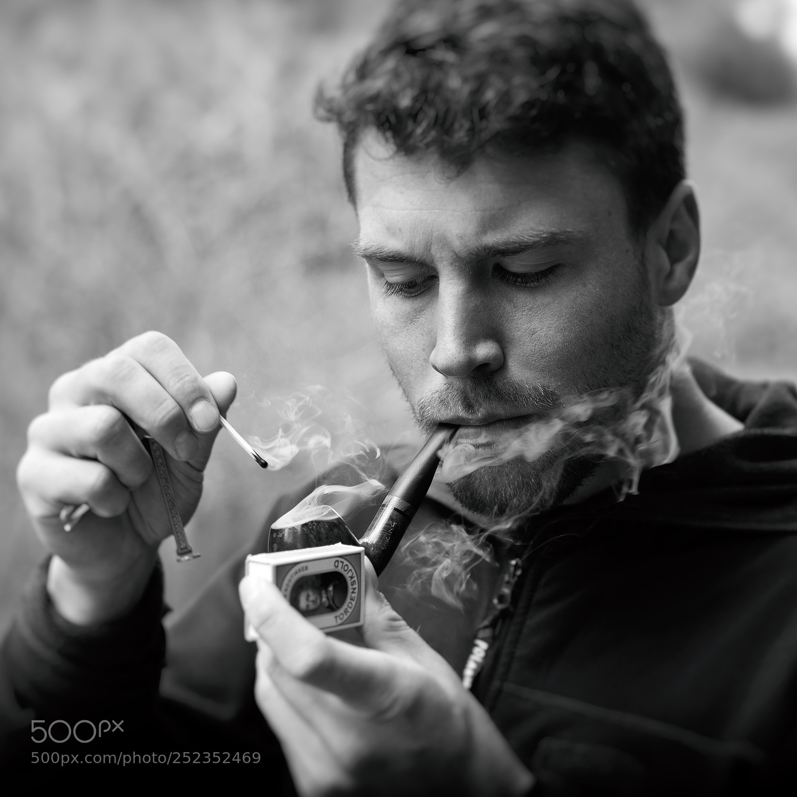 Nikon D700 sample photo. Smoking a pipe photography