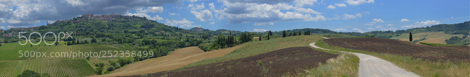 Nikon D800 sample photo. Panoramic of montepulciano photography