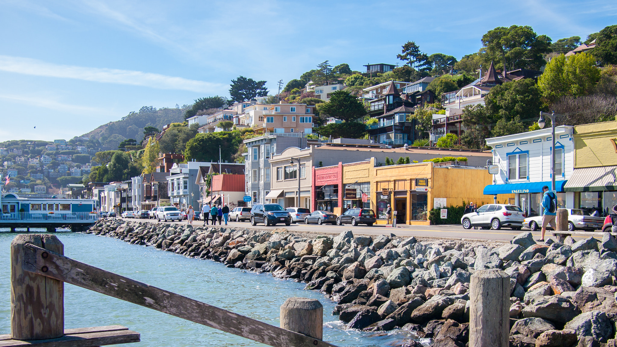 Olympus PEN E-P1 sample photo. Bridgeway street in sausalito photography