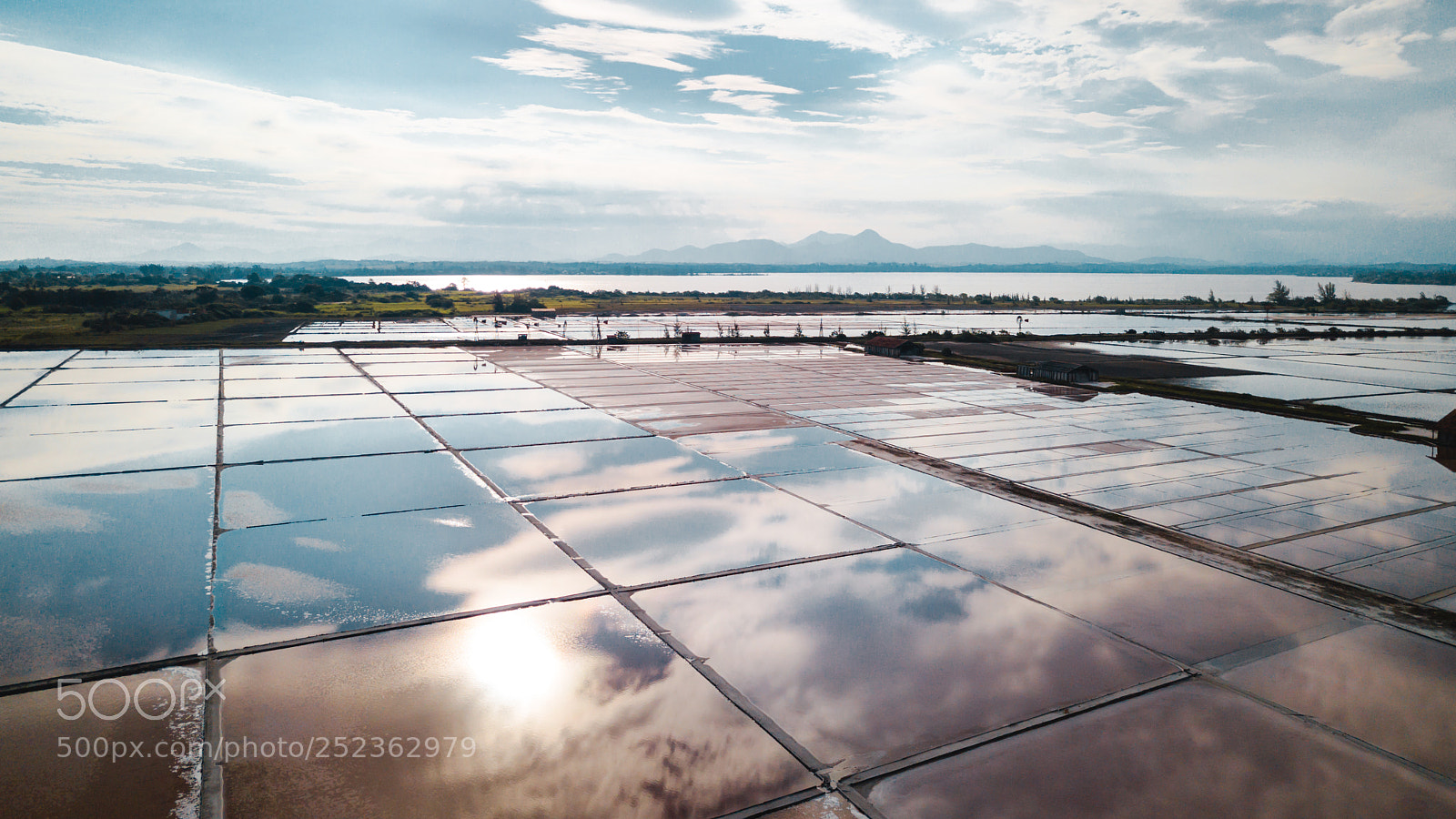 DJI FC220 sample photo. Pink and blue reflections photography