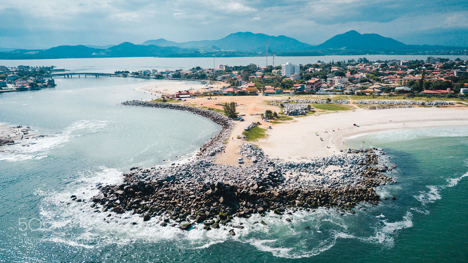 DJI FC220 sample photo. Saquarema from above photography
